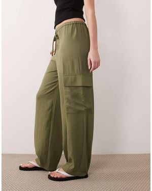 Miss Selfridge Tailored Fluid Cargo Trousers - Green