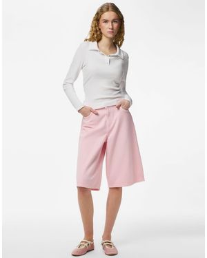 Pieces Denim Shorts - Pink