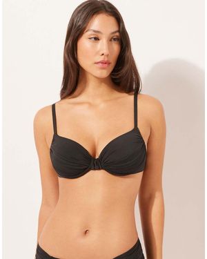 Calzedonia Padded Push-Up Bikini Top Indonesia - Black