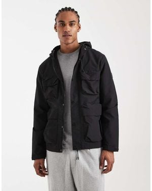 Threadbare Chubasquero Impermeable Con Capucha De - Negro