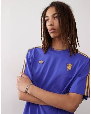 adidas Originals Adidas Football Manchester United Icon T-Shirt - Blue