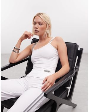 Collusion Double Stripe Cami Co Ord - White