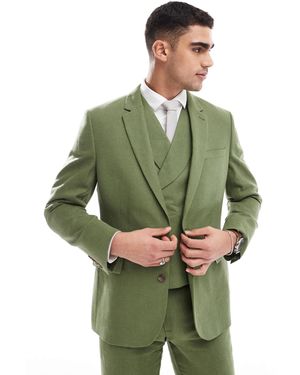 ASOS – schmal geschnittene anzugjacke - Grün