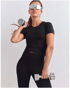 Aim'n Soft Basic Round-Neck Short Sleeve - Black