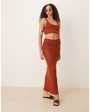 ASOS Gebreide Maxi Strandrok - Oranje