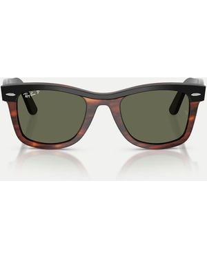Ray-Ban Wayfarer Street Neat Square Polarised Sunglasses With Lens - Black