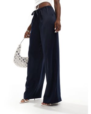 Y.A.S – weit geschnittene satinhose - Blau