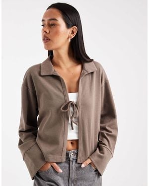 ONLY Tie Front Cardigan - Brown