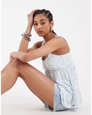Hollister Longline Babydoll Cami Tunic - White