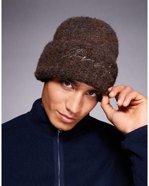 River Island Multi Tone Boucle Beanie - Brown