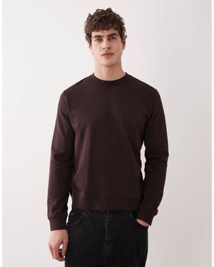 ARKET Minimal Jersey Sweatshirt With Crew Neck - Blue
