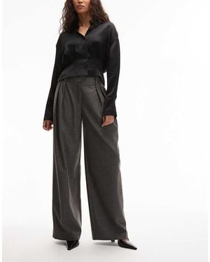 & Other Stories Wool Mix Tailored Trousers With Front Pleat - Black