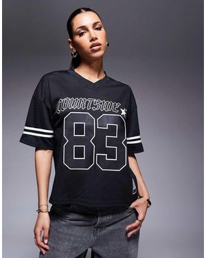 Courtside Sports Top With Contrast Stripe Detail - Blue