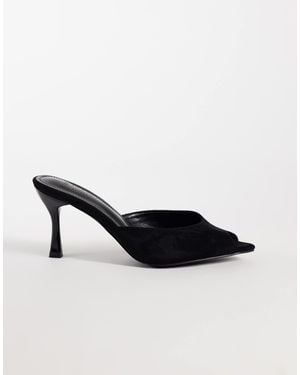 SIMMI Simmi London Althea Wide Fit Peep Toe Mule Sandals - Black