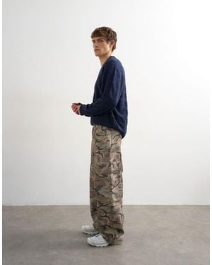 TOPMAN baggy Fit Twill Cargo - Brown