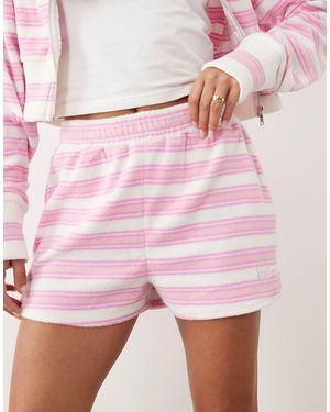 Kaiia Sweatshort Met Hoog Katoenpercentage En Geborduurd Logo - Roze