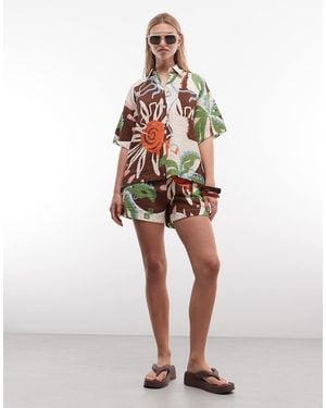 ASOS Beach Shorts Co-ord - White