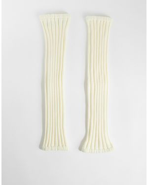 4505 Studio Knitted Leg Warmer - White