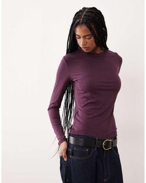 Mango Long Sleeve T-shirt - Purple