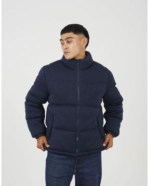 Brave Soul – wattierte kapuzenjacke - Blau