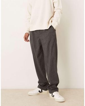 Mango Pleat Front Tailored Trouser - Gray