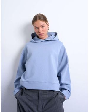 TOPSHOP Premium Scuba Oversized Jean Grazer Hoodie - Blue