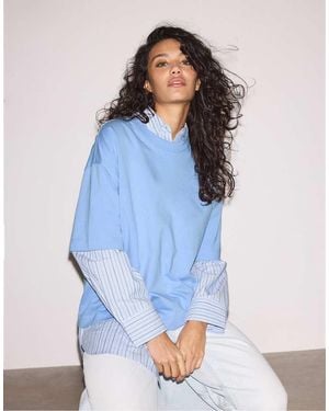Stradivarius Oversize Short Sleeve T-shirt - Blue