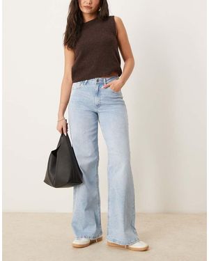 Jdy Felina High Waist Wide Leg Jeans - Blue