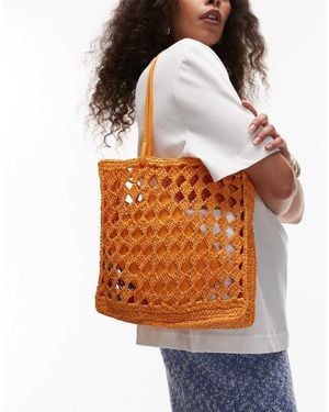 Mango Crochet Tote Bag - Orange