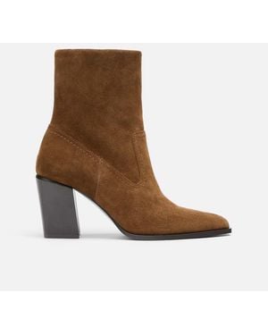 Stradivarius Leather -style Heeled Ankle Boots - Brown