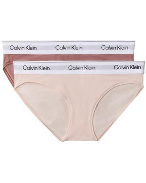 Calvin Klein Icon Katoen-Modal Bikinislip 2-Pack - Roze