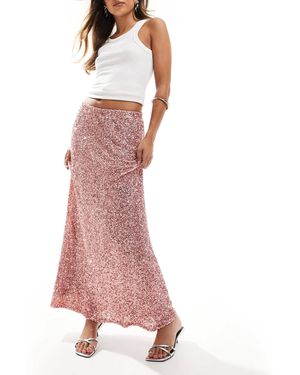 Never Fully Dressed Sequin Maxi Skirt - Pink
