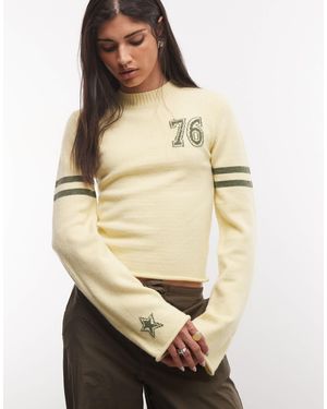Daisy Street Sportlicher pullover mit grafikprint - Natur