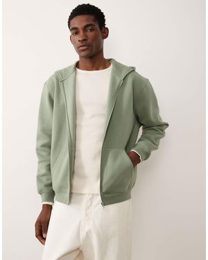 ASOS Essentials - sweat à capuche décontracté à fermeture éclair - Vert