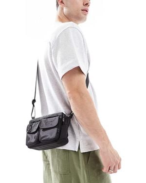 ASOS Nylon Pocket Festival Crossbody Bag - White
