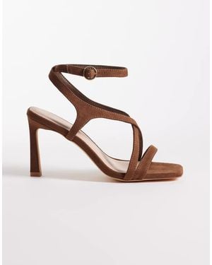 London Rebel Elin Heeled Strappy Sandal - Brown