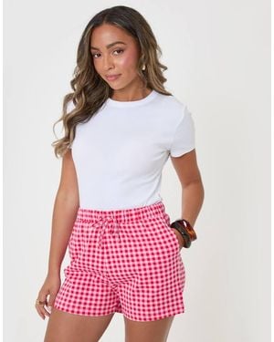 Threadbare Pull On Jersey Shorts - White