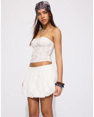 Stradivarius Corset Bustier Top - White