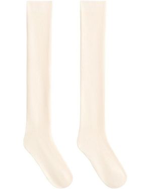 Oysho Cashmere 17% Long Socks 61% Modal - White
