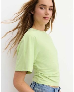 Stradivarius Japanese Short Sleeve T-shirt - Green