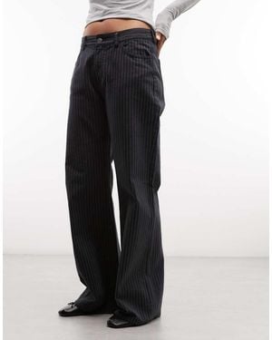 Weekday Slightly Flared Trousers - Blue
