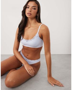 Boux Avenue Elevated Essentials Soft Bralette - Blue