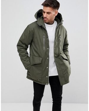 Pull&Bear Parka caqui de - Verde