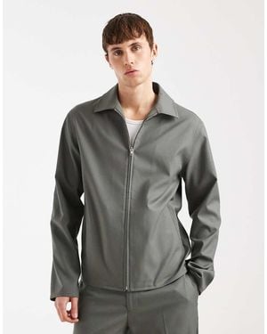ASOS Smart Co-Ord Harrington Jacket - Grey