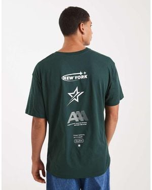 Jack & Jones T-Shirt With New York Back Print - Green