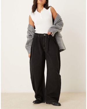 ASOS Oversized Barrel Jean - Black