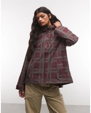 HUNTER Originals Tartan Raincoat Jacket - Brown