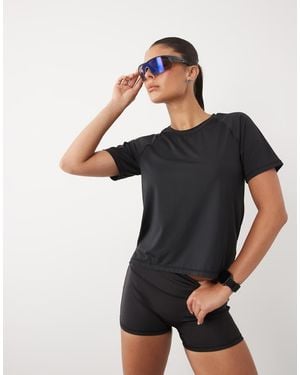 4505 Nylon Performance Mesh Quick Dry Running T-shirt - Black