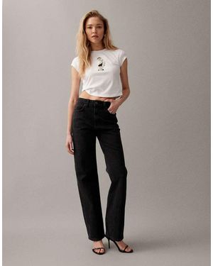 ASOS Vaqueros Negros Elásticos Y Cómodos De Pernera Recta De