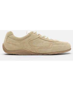 Pull&Bear Baskets en daim effet rapiécé - écru - Blanc